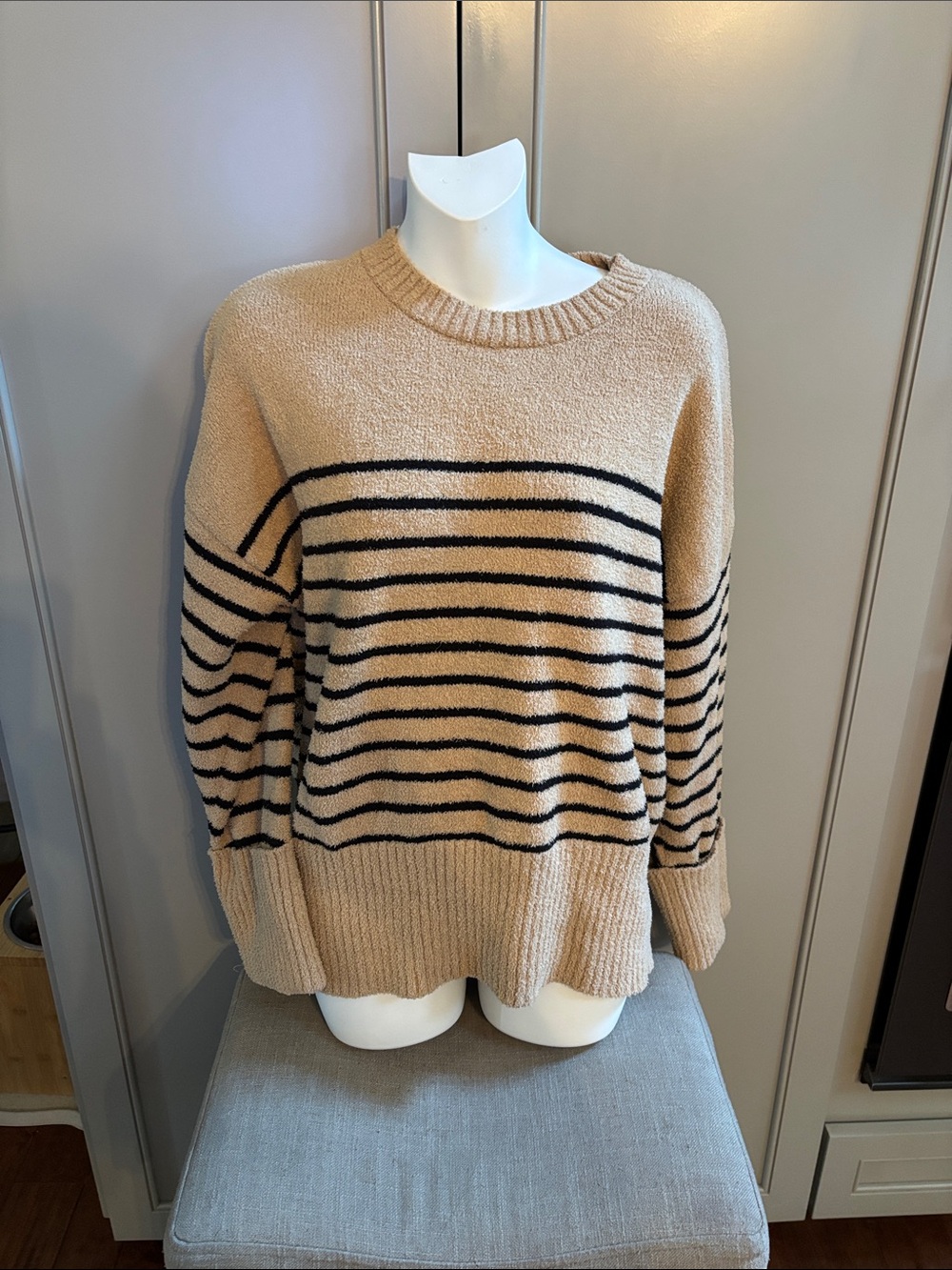 Logene camel/black oversized Crewneck sweater S